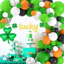 Load image into Gallery viewer, St. Patrick's Day Green Balloons Garland Arch Kit, 81pcs Jungle Theme Party Balloons Garland,Shamrock Aluminum Film Balloon Latex Balloons Decorations for Hawaii Party Birthday Wedding Supplies