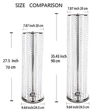 Load image into Gallery viewer, Luxurious Crystal Wedding centerpieces artificial flower stand , 70cm Metal Flower Arrangement Stand Tabletop Flower Vase for Wedding Party birthday Home Decor(SILVER)
