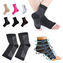 Load image into Gallery viewer, 6 Pairs dr Sock Soothers Socks Anti Fatigue, Vita Wear Copper Infused Magnetic Foot Support Compression Sock (6*Skin, L/XL)