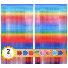 Load image into Gallery viewer, gerFogoo 2 Pack Metallic Tinsel Foil Fringe Curtains, 3.28ft x 6.56ft Rainbow Tinsel Curtains, Photo Booth Props, Backdrop Hanging Streamers for Birthday Wedding Hen Party Shower Christmas New Year