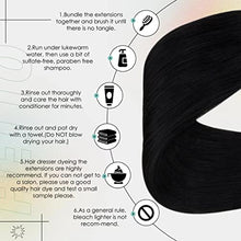 Load image into Gallery viewer, Hetto Clip in Hair Extensions Black Human Hair Seamless Clip on Human Hair Extensions Double Weft Clip on Hair Extensions Natural Black for Women 100g 18Inch #1
