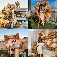 Load image into Gallery viewer, Balloon Arch, Sumtoco Balloon Garland Kit with Nude Apricot Double-Stuffed Latex Party Balloons for Boho Safari Bear Themed Wedding Baby Shower Bridal Engagement Anniversary Birthday Decorations