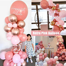 Load image into Gallery viewer, Balloons Arch Kit, Retro Pink Balloon Garland Kit Balloons Arch Kit, Retro Pink Latex Balloons Party Metallic Balloons Confetti Balloons for Birthday Wedding Party Baby Shower Decoration Reusable