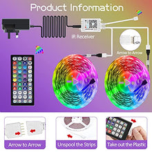 Load image into Gallery viewer, LED Strip Lights with Remote, LATKRUU 20M LED Lights Bluetooth RGB Lights LED Tape Lights with 44-Keys Remote Music Sync Colour Changing Led Mood Strip Light for Bedroom, Room, Christmas Decoration…