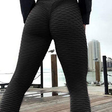 Load image into Gallery viewer, EXGOX Women High Waist Yoga Pants Stretch Running Workout Yoga Leggings Tummy Control Sport Tights Black