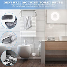 Load image into Gallery viewer, Silicone Toilet Brush Bathroom Bowl Toilet brushes and holders Set Buddy Bristle with No-Slip Long Handle Quick Drying Holder Toilet Brush Kit with Base for Anti-drip Clean Toilet Corner Easily