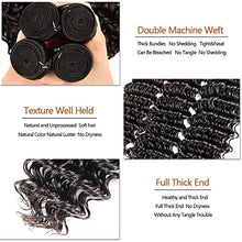 Load image into Gallery viewer, Recifeya hair Deep Wave Bundles with Frontal Brazilian Deep Wave Hair Bundles with Frontal Virgin Hair Unprocessed Ear to Ear Lace Frontal with Bundles Human Hair Extensions Natural Color(18 20 22+16)