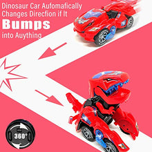 Load image into Gallery viewer, FGZU Dinosaur Toys Gifts for 4-8 Year Old Boys, Transforming Toys, Dinosaur LED Cars Toys Combined Into One for Boys Toddlers Girls Kids Gifts