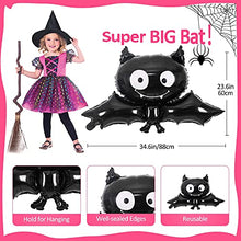 Load image into Gallery viewer, onehous Halloween Balloon, Halloween Balloon Arch Garland Kit,Halloween Decorations,with Bat Foil Balloon, Pink Orange and Black Balloons, Halloween Bat Decoration Kit for Indoor Outdoor Home