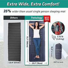 Load image into Gallery viewer, Inflatable Sleeping Mat Camping Mats UL140 Portable Camping Mattress Roll Mat Air Sleeping Pad, 12.5cm Thick, 76cm Wide Backpacking Sleep Pad with Built-in Inflating Foot Pump for Hike, Camp