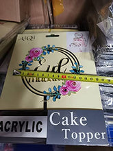 Load image into Gallery viewer, Elegant Eid Mubarak Ramadan Gold Flower Acrylic Reusable Cake Topper Party Decoration