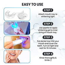 Load image into Gallery viewer, mysmile Activated Charcoal Teeth Whitening Kit - 6X Teeth Whitening Gel, LED Teeth Light & Gum Tray Mould - Safe & Easy Home Tooth Whitening - Natural Teeth Whitening Gel - Instant Stain Remover