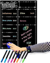 Load image into Gallery viewer, Fridge Dry Erase Board Calendar, Alaman Magnetic Refrigerator Dry Eraser Weekly Menu Meal Planner Family Calendar Organiser 16" x 12" Weekly Menu Planner with Grocery List and Notes (Black)