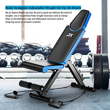 Load image into Gallery viewer, JX FITNESS Adjustable Weight Bench Home Training Gym Weight Lifting Sit Up Ab Bench Flat Incline Decline Multiuse Exercise Workout Bench