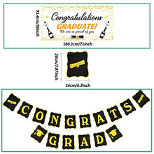 Load image into Gallery viewer, Zerodeco Graduation Decorations 2022 - Graduation Party Supplies Including Congrats Grad Banners, Tablecloth, Backdrop Sign, Cake Flag, Foil Star and Heart Balloons for Graduation Party Decorations