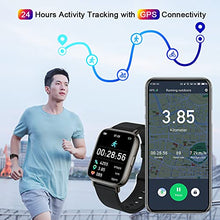 Load image into Gallery viewer, Smart Watch, Fitness Tracker 1.69" Full Touch with Heart Rate Sleep Monitor, Fitness Watch IP68 Waterproof Smartwatch Activity Trackers 24 Sports Modes Step Counter Watch for Men Women for Android iOS
