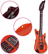 Load image into Gallery viewer, 14Pcs Inflatable Guitar Party Decorations Favors, Inflatable Rock Star Balloon Set, Inflatable Party Supplies, Christmas Birthday Party Gifts, Party Props for Rock and Roll Theme 80s Party Decorations