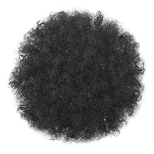 Load image into Gallery viewer, Xtrend Natural Black Afro Ponytail Drawstring Short Afro Kinky Curly Pony Tail Curly Hair Synthetic Fiber Puff Ponytail Wrap Updo Hair Extensions with 2 Clips for Black Women 1B
