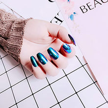 Load image into Gallery viewer, Coffin False Nails Gorgeous Mirror Holographic Chrome Effect Fake Nails Chameleon Nails Glitter False Nails 24PCS
