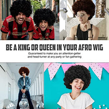 Load image into Gallery viewer, Creamily Mens Wig Short Fluffy Afro Curly Hair Black Wigs Heat Resistant Synthetic Unisex Men Women Cosplay Anime Fancy Funny Daily Use Wigs