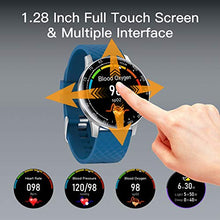 Load image into Gallery viewer, Smart Watch, Fitness Tracker Touch Screen, Smartwatch for Men Women Gifts Sleep Monitor Step/Calorie Counter Activity Tracker as Birthday Gifts for Men Women iOS, Android Compatible iPhone (blue)
