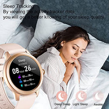 Load image into Gallery viewer, Smart Watch for Women, Full Touch Fitness Tracker Watch with Blood Oxygen, Blood Pressure, Heart Rate and Sleep Monitor, Message Notification, IP68 Waterproof Step Counter Watch for Android iphone