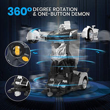 Load image into Gallery viewer, DEERC Remote Control Car,Transform Police Toy Cars,1:18 Scale Deformation RC Robot Vehicle with One Button Transforming,360 Degree Drifting,LED Lights,Great Toys Gift for Kids Boys & Girls