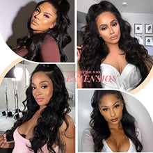 Load image into Gallery viewer, 24 Inches Long Wave Drawstring Ponytail Hair Extension, Curly Wave Synthetic Clip in Hair Extension Ponytail Hair Extension Hairpiece for Women (1B#)