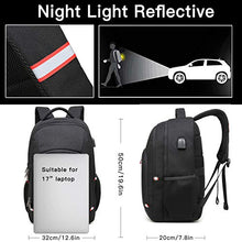 Load image into Gallery viewer, Laptop Backpack,Extra Large Anti-Theft Business Travel Laptop Backpack Bag with USB Charging Port (Black 17 inch)
