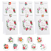 Load image into Gallery viewer, HOWAF 12Pcs Team Bride Bags Floral Hen Party Bags White Paper Party Bags Kraft Gift Bags Goody Bags Bride Wedding Bags Gift Bag Wedding Celebrations Bags for Party Favour Hen Do Accessories