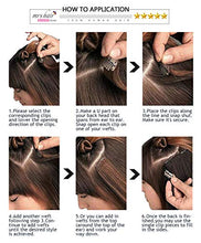 Load image into Gallery viewer, Human Hair Extensions Clip in Extensions Real Human Hair 3 Pieces Short Hair Wefts (18" 60g, 18/613 Ash Highlights Bleach Blonde Hair Extensions)