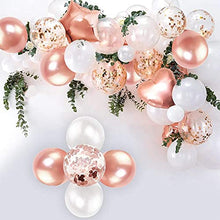 Load image into Gallery viewer, iZoeL Rose Gold Balloon Arch Garland Kit for Girl Woman Birthday Party Decoration with Tape Strips Tie Tools Flower Clips Latex Confetti Foil Star Balloon - Anniversary Celebration Supplies
