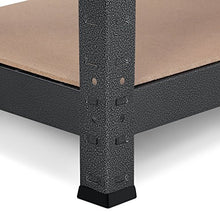Load image into Gallery viewer, VonHaus 5 Tier Garage Shelving – Metal Racking, Steel & MDF Boltless Shelves - Massive 875kg Capacity 175KG per Shelf - 150cm H 75cm W 30cm D