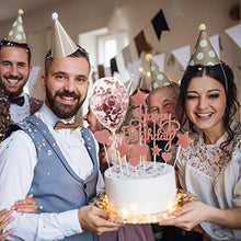 Load image into Gallery viewer, Rorchio Rose Gold Cake Toppers, Happy Birthday Cupcake Topper and 5inch Confetti Balloons for Birthday Cake Decorations