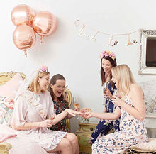 Load image into Gallery viewer, Talking Tables BG Bride to Be Bridal Shower Veil Headback, Fabric, Blossom Girls Floral Headband & Veil