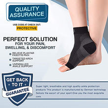 Load image into Gallery viewer, Dr Sock Soothers for Swollen feet 4 Pairs of Plantar Fasciitis Foot Care Compression Socks with Ankle &Arch Support for Ladies Women & Men Running… (White, S/M)