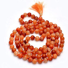 Load image into Gallery viewer, Jaipur Gems Mart Natural AAA Fire Agate 108 Mala Necklace| Fire Agate Mala|108 Prayer Beaded Mala Necklace| Hand Knotted Mala Bracelet | Japa Mala| 8mm Round Beads| Meditation Tassel |Buddhist Mala