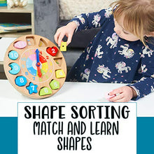 Load image into Gallery viewer, Jaques of London Teaching Clock | Montessori Shape Sorter | Tell The Time Clock | Wooden Shape Sorter Toys | Learning Clock | Since 1795