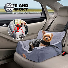 Load image into Gallery viewer, Masthome Dog Car Seat, Pet Booster Car Seat Bed for Dogs and Cats with Safety Belts & Storage Pockets, Large Dog Bed for Car Traveling, Portable & Washable - Grey