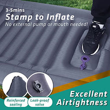 Load image into Gallery viewer, Inflatable Sleeping Mat Camping Mats UL140 Portable Camping Mattress Roll Mat Air Sleeping Pad, 12.5cm Thick, 76cm Wide Backpacking Sleep Pad with Built-in Inflating Foot Pump for Hike, Camp