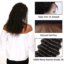 Load image into Gallery viewer, Elailite Remy Human Hair deep wave wig 100% natural Brazilian Hair Wavy Lace Wig