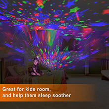 Load image into Gallery viewer, Moredig Night Light Projector, Night Light Kids with Remote and Timer, Built-in 12 Songs and 8 Colorful Light Modes for Baby Children's Bedroom - Black White