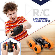 Load image into Gallery viewer, Fivejoy Remote Control Cars, 2.4GHz High Speed Stunt RC Car for Kids, 360° Two Directions and Rotation Electric 4WD Racing Stunt Truck, Toys Gifts for Boys and Girls Orange