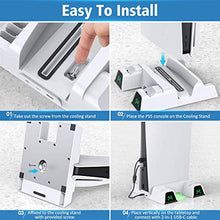 Load image into Gallery viewer, OIVO PS5 Stand with Cooling Fan and Dual Controller Charging Station for Playstation 5 PS5 Console, Upgraded PS5 Cooling Fan with Charging Dock Station and 12 Game Slots - 2 IN 1 Cable Included