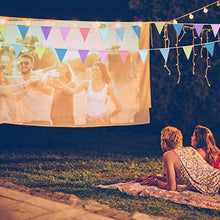 Load image into Gallery viewer, Alintor 46 Flags 40.6ft Bunting, Macarons Fabric Bunting + 18 Pastel Balloons, Birthday Bunting, Easter Bunting Ideal for Indoor Outdoor Ramadan, Baby Shower Banner, Garden Party Decorations