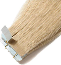 Load image into Gallery viewer, Tape in Hair Extensions Human Hair 20 Pcs #613 Bleach Blonde Real Remy Hair Extensions Tape in 12inch