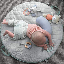 Load image into Gallery viewer, Ingenuity, Cosy Spot Reversible Duvet Activity Gym and Padded Play Mat with Wooden Removable Toy Bar, 6 Detachable Toys, Foldable for Easy Transport, Neutral Design - Loamy, Ages Newborn +