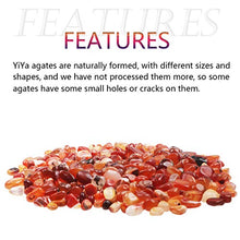 Load image into Gallery viewer, YiYa Red Agate Stone Tumbled Stones Gemstone Natural Crystal Quartz for Home Decoration Vase Filler Swimming Pool Bottom Potted Bottom Decoration (About 0.68 lb(310g)/Bag)