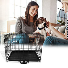 Load image into Gallery viewer, signzworld Puppy Dog Crate 2 Doors 24 inch with Removal Tray Folding Metal Pet Training Cage Animal Carrier Small