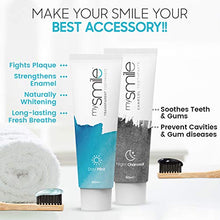 Load image into Gallery viewer, Day & Night Teeth Whitening Kit - with 60ml Each Aloe Vera Toothpaste, Activated Charcoal Toothpaste & 2 Bamboo Toothbrushes for Fresh Breath & White Teeth - Vegan, Peroxide Free & Enamel Safe
